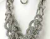 16-DN2174-MESH LINK NECKLACE SET