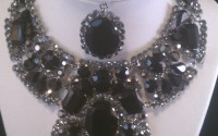 123902-JET HEMATITE/ BLACK DIAMOND-14″+3 1/2″L