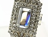 11-RB2069 -METAL & CRYSTAL STRETCH RING